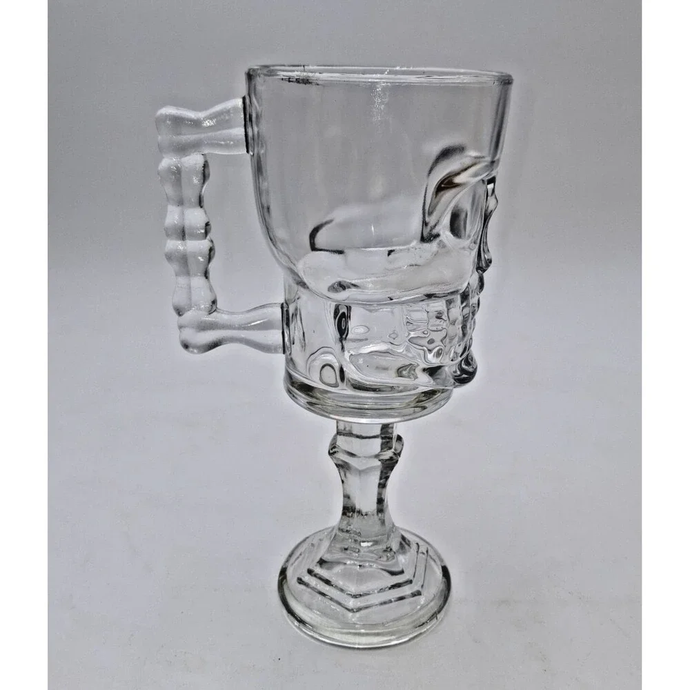 Artland Skull Glass Pirate's Goblet Mug 17 oz Beverage Mug Spooky Theme